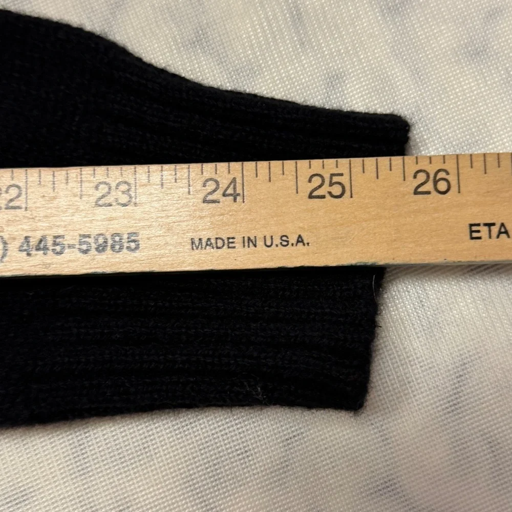 Orvis Mens Shawl Collar‎ Lambswool Sweater Charcoal Black 3-Button Knit Large